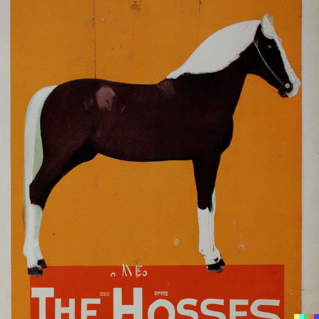 a horse, advertisement from the '60s